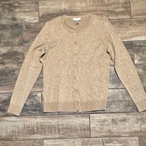 LOFT Shimmering Beige Cardigan